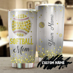 Softball Mom Jewelry Style Personalized Tumbler-Birthday Gift Christmas Gift Mother'S Day Gift For Softball Mom