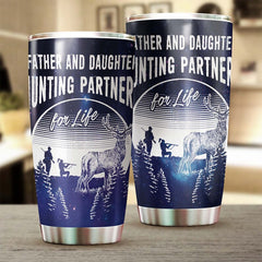 Father And Daughter Hunting Partner For Life Tumbler-Birthday Christmas Gift Father'S Day Gift For Father For Daughter