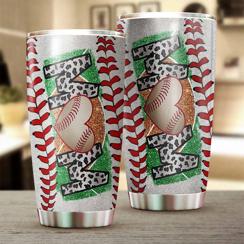 Baseball Mom Heart Funny Cute Tumbler-Birthday Gift Christmas Gift Mother'S Day Gift For Baseball Mom