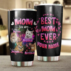 Cat Mom You Are As Strong As Jaguar Personalized Tumbler-Birthday Christmas Mother'S Day Gift For Firefighter Mom