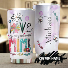 Mom Mimi Love Being Called Mimi Personalized Tumbler-Birthday Gift Christmas Gift Mother'S Day Gift For Mom From Son Daughter