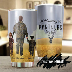 Father And Son Daughter Hunting Partners For Life Personalized Tumbler-Birthday Christmas Gift Father'S Day Gift For Dad From Daughter Son