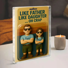Custom Fathers Day Gift for Dad, Custom Photo Dad And Acrylic Plaque, Best Dad Ever Block Plaque Gift For Husband Grandpa