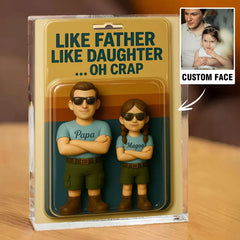 Custom Fathers Day Gift for Dad, Custom Photo Dad And Acrylic Plaque, Best Dad Ever Block Plaque Gift For Husband Grandpa