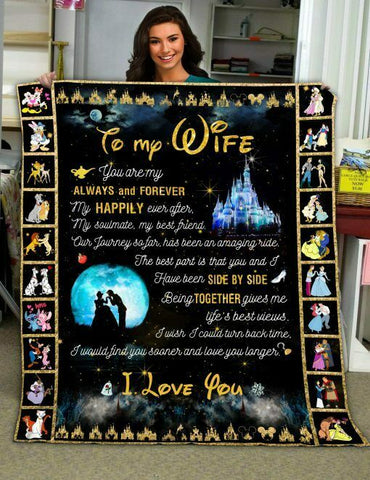 To My Wife Blanket From Husband, Customized Blanket Gift For Wife, Birthday Anniversary Valentine Christmas Gift