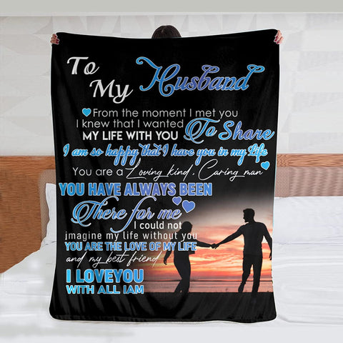 To My Husband Gifts From Wife - Love And Kisses Your Wife Blanket Fathers Day Blanket Blankets For Bedding Sofa And Travel