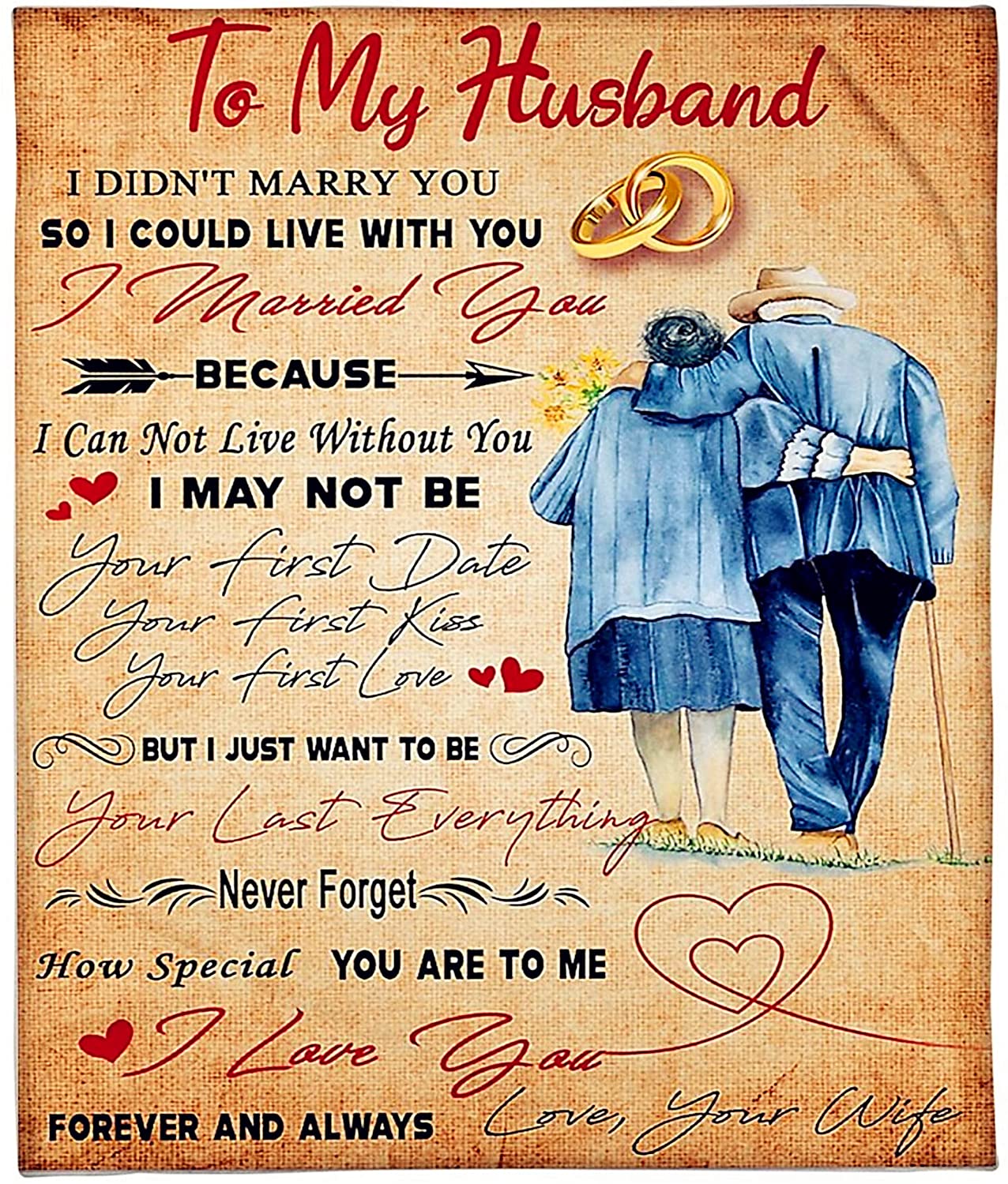 To My Husband Gifts From Wife - Never Forget That I Love You, You Are My Life Blanket Fathers Day Blanket Blankets For Bedding Sofa And Travel