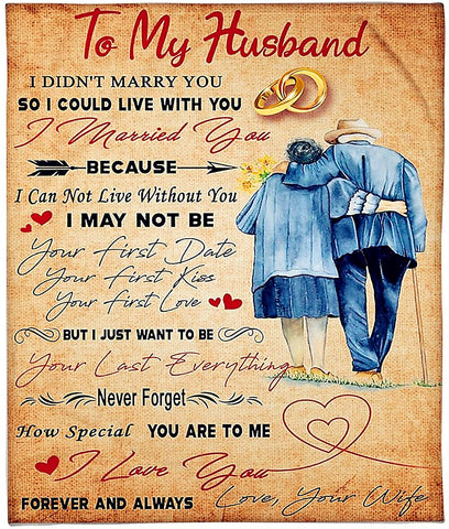 To My Husband Gifts From Wife - Love And Kisses Your Wife Blanket Fathers Day Blanket Blankets For Bedding Sofa And Travel