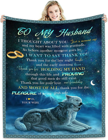 To My Husband Gifts From Wife - Never Forget That I Love You, You Are My Life Blanket Fathers Day Blanket Blankets For Bedding Sofa And Travel