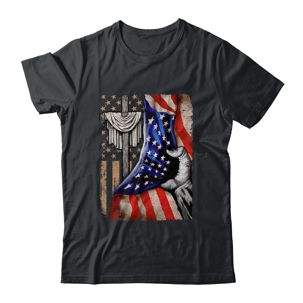 Christian For Men Women Proud American Flag Patriotic T-Shirt Hoodie Sweatshirt Tank tops