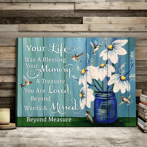 You Are Loved Beyond Words And Missed Your Life Hummingbird Wall Art Canvas Christmas Housewarming Gift