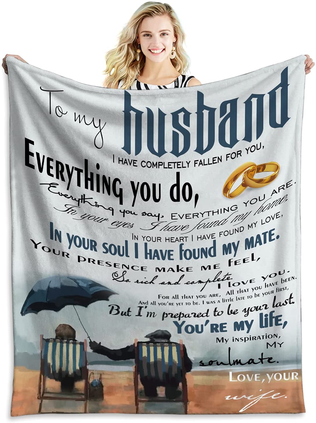 To My Husband Gifts From Wife - Never Forget That I Love You, You Are My Life Blanket Fathers Day Blanket Blankets For Bedding Sofa And Travel