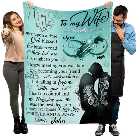 Wife Gift Blanket Wife Throws Blankets Presents From Husband Personalized Wife For Anniversary Birthday Valentines Day