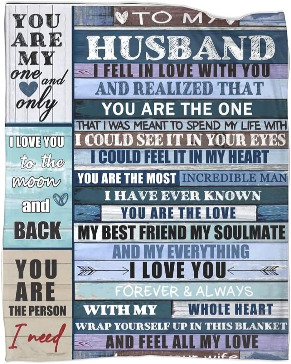 To My Husband Gifts From Wife - Love And Kisses Your Wife Blanket Fathers Day Blanket Blankets For Bedding Sofa And Travel