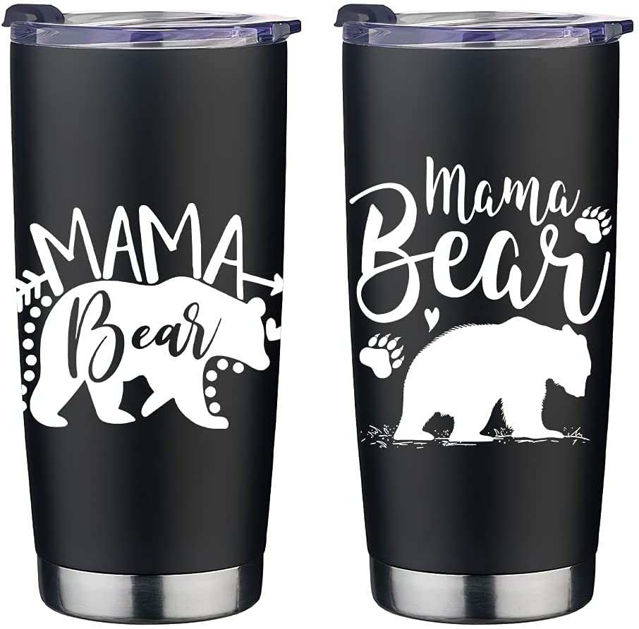 Bear Tumbler-Stainless Steel Travel Mug With Lid And Straw ( Bear Tumbler)