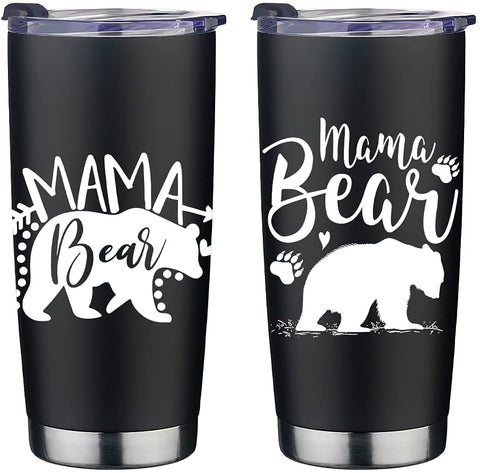 Bear Tumbler-Stainless Steel Travel Mug With Lid And Straw ( Bear Tumbler)