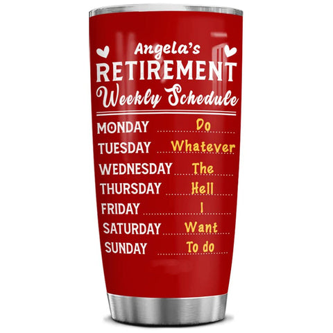 Retirement Gift, Personalized Retired Tumblers Stainless Steel Cup with Lid Coffee Mug Funny Retirement Gifts for Retired Coworkers Office Dad Mom Grandpa Grandma