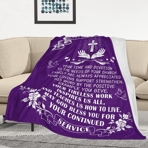 Valentine's Birthday's Gift for Pastors Wife Throw Blanket Fleece, A Great Appreciation Gift Idea for Pastors Wives,to Our Pastor's Wife Blanket Gifts