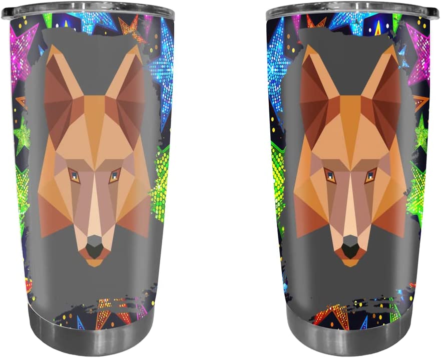 Fox Tumbler, Fox Animal Tumbler Cup with Lid, Travel Tumbler Stainless Steel Mug, Insulated Tumbler Tumbler Custom, Tumbler Skinny