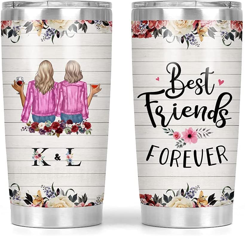 estie Gift, We Will Be Friends Until We're Old Personalized Besties Tumbler, Tumbler Cup, Cofee Mug, Camping Mug, Skinny Tumbler, Wine Tumbler, Gifts For Her, Birthday Gifts For Besfriend