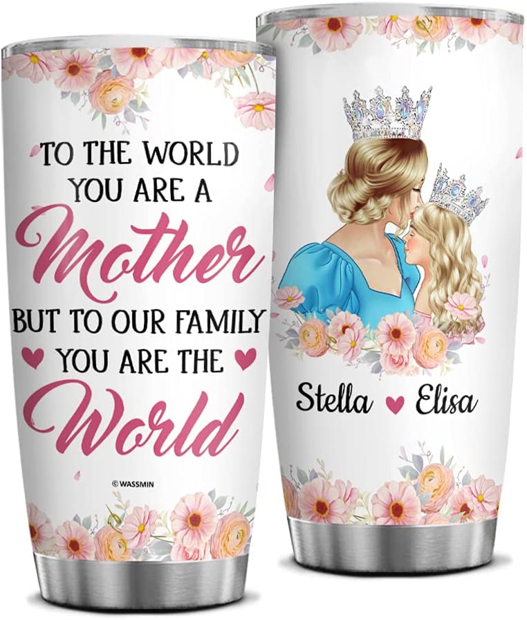 Mom Tumbler Personalized Always My Mother Forever My Friend Tumbler Double Wall Vacuum Insulated Coffee Travel Mug For Birthday Mothers Day Christmas From Daughter To Moms Mama Mommy