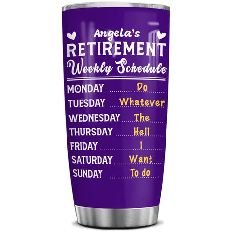 Retirement Gift, Personalized Retired Tumblers Stainless Steel Cup with Lid Coffee Mug Funny Retirement Gifts for Retired Coworkers Office Dad Mom Grandpa Grandma