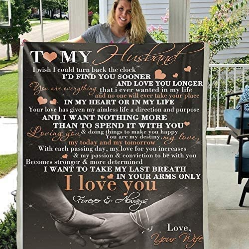 To My Husband Gifts From Wife - Never Forget That I Love You, You Are My Life Blanket Fathers Day Blanket Blankets For Bedding Sofa And Travel