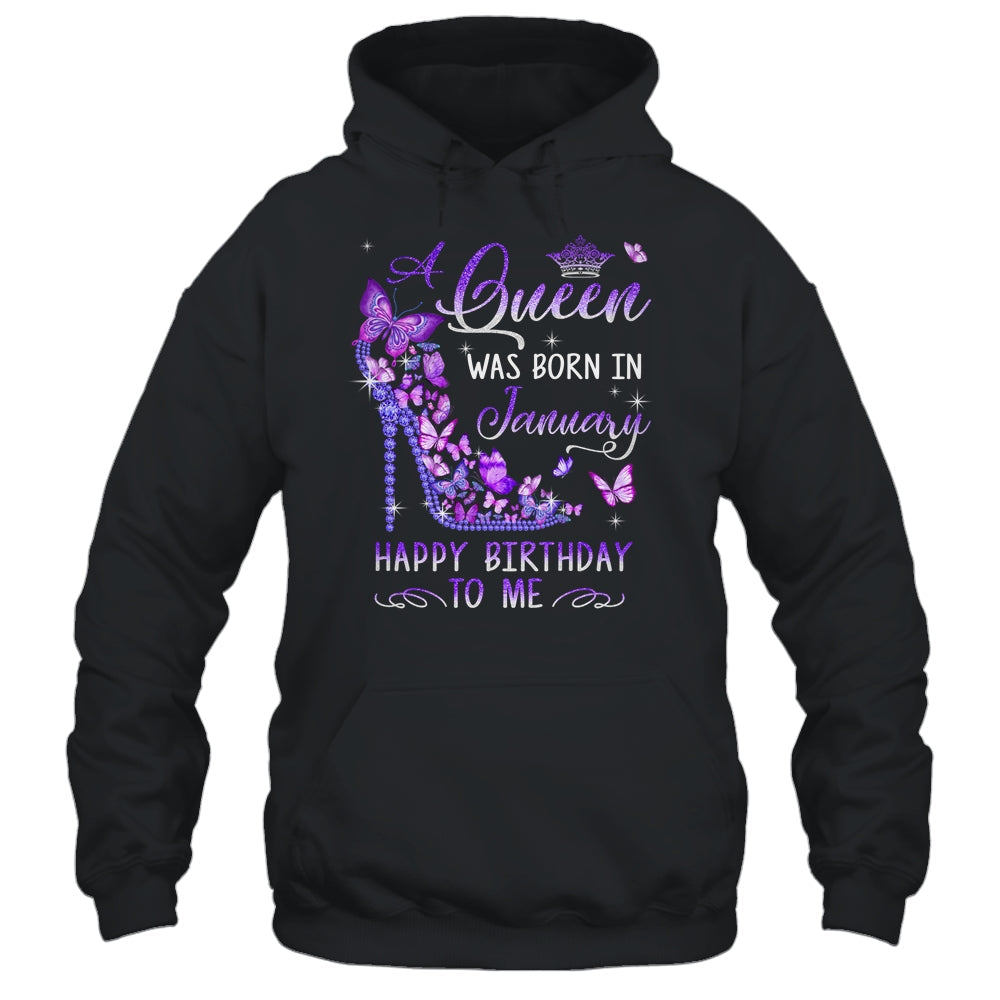 A Queen Was Born In January Cute Birthday Girls Women T-Shirt Hoodie Sweatshirt Tank tops