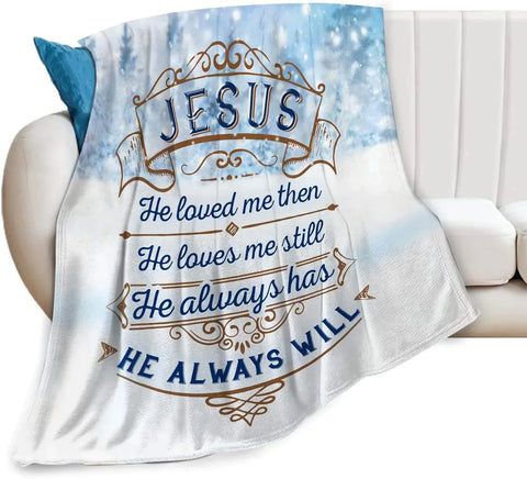 Jesus Blanket Gifts for Women Men Christian Religious Inspirational Throw Blanket for Kids Adults Ultra Soft Cozy Fleece Blanket for Couch Sofa Bed