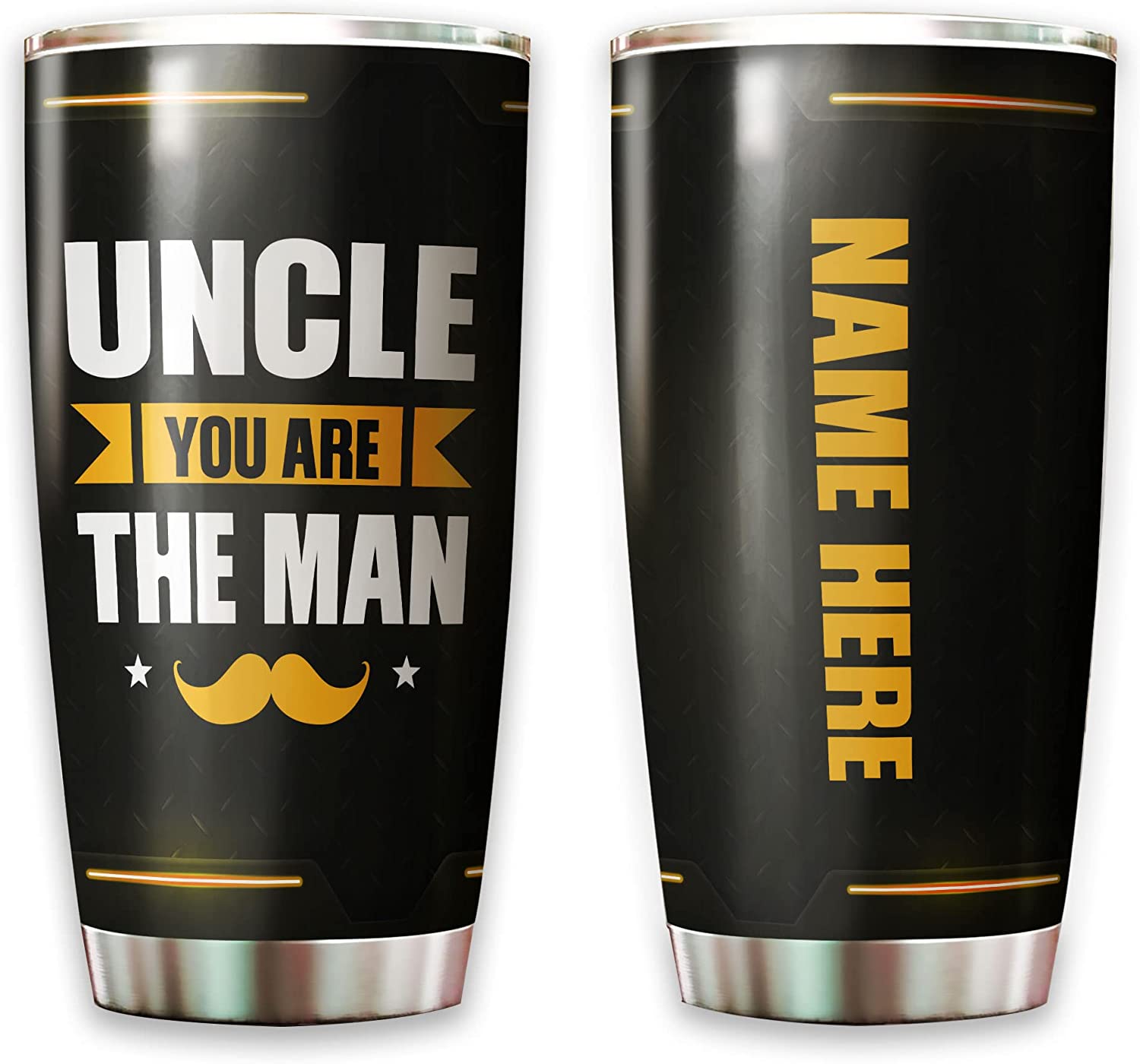 Uncle Tumbler,, Uncle You're The Man Tumbler for Men Personalized Best Uncle Ever Coffee Mug Travel Tumblers Mechanic Style Cup from Niece on Fathers Day Birthday