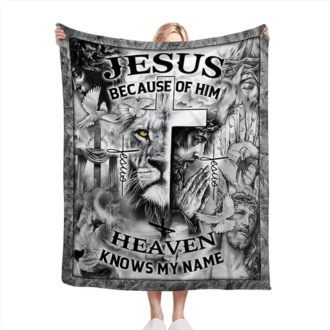 Jesus Blanket Christian Gifts for Prayers Men Women Jesus and Lion Throw Blanket for Adults Ultra Soft Cozy Fleece Blanket for Couch Sofa Bed