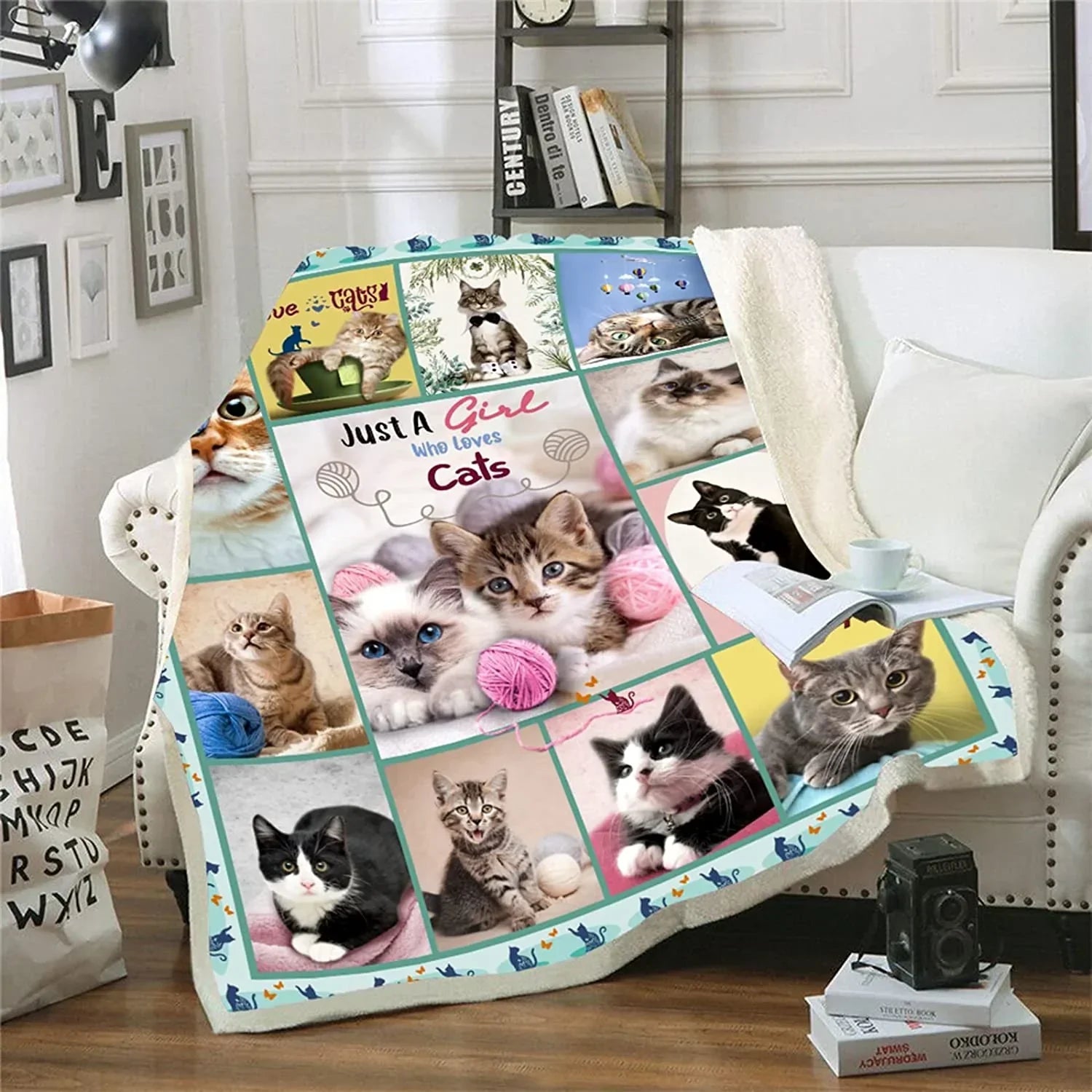 Cat Blanket, Cat Lovers Gifts for Daughter Girl Women, Cat Gifts for Cat Lovers Women Girls Boys, Throw Blanket for Couch Bed Sofa