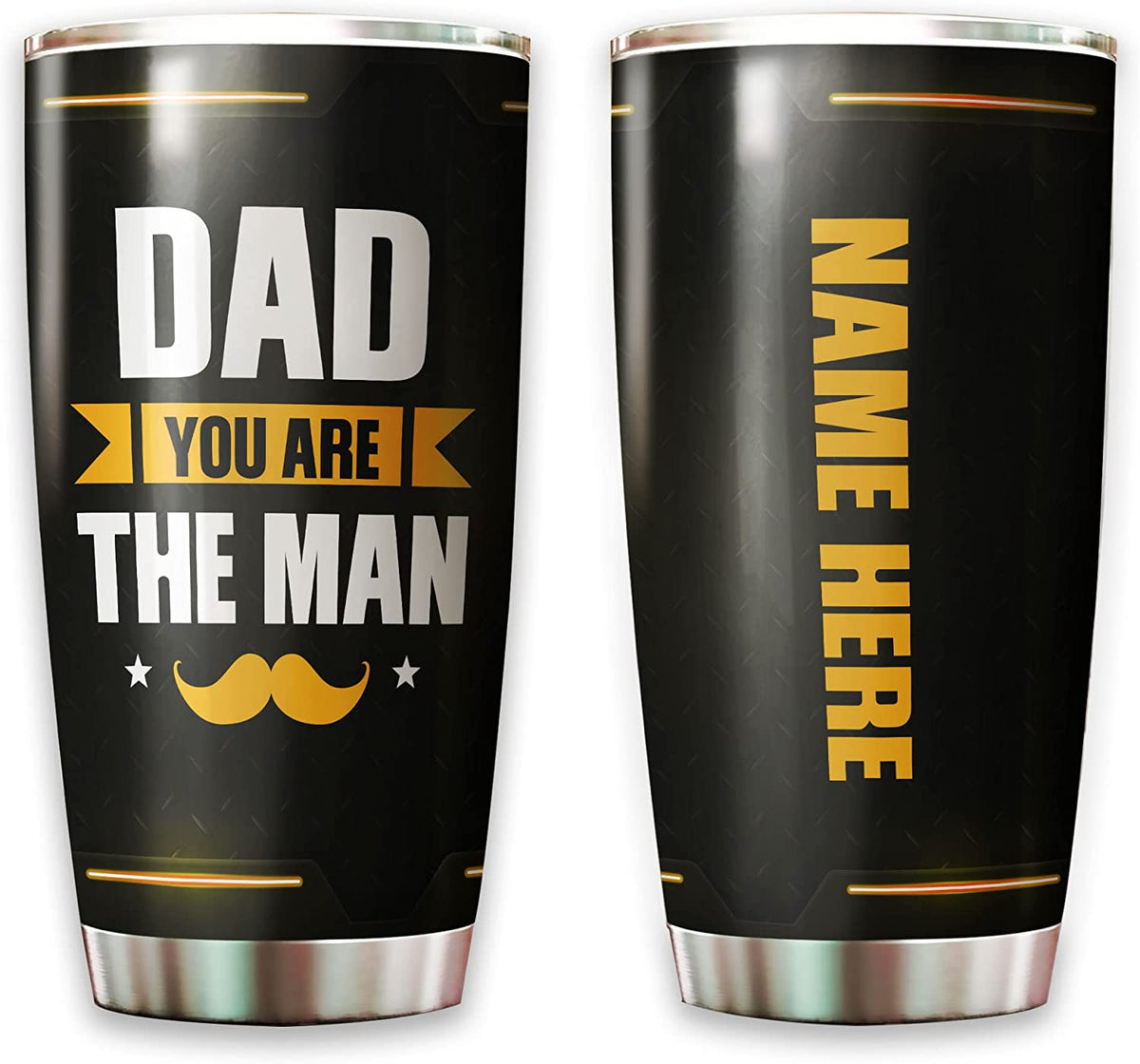 Dad You're The Man Tumbler for Men Personalized Best Papa Ever Coffee Mug Travel Tumblers Mechanic Style Cup for Father Daddy on Fathers Day Birthday