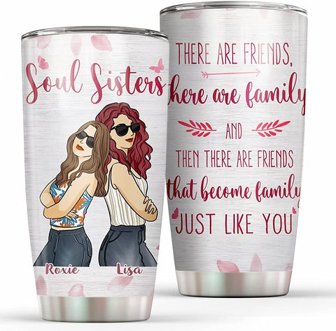 Bestie Gift, Personalized Best Friend Tumbler To My Besties Tumbler, Soul Sisters Unbiological Sisters Tumbler Cup,Gifts For Her, Birthday Gifts For Bestfriend Sisters,Best Friend Tumbler Mug