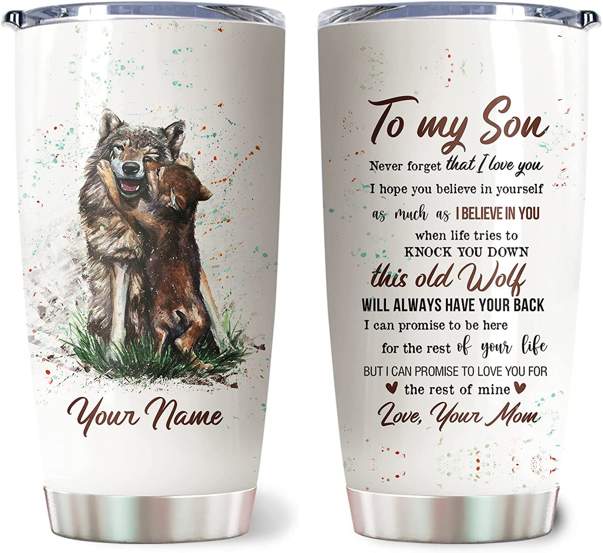 Uncle Tumbler, To My Son Never Forget That I Love You Tumbler, Custom Name Present For Son From Dad Personalized For Birthday, Stainless Steel Tumbler With Lid, Great For Hot & Cold Drinks