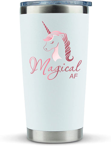 Unicorn Gifts for Women - Travel Coffee Mug/Tumbler with Lid - Funny Gift for Unicorn Lovers, Adults Cute Mugs