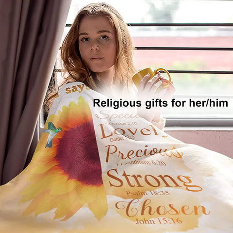 Christian Gifts for Women Blanket Inspirational Religious Scripture Gifts for Women