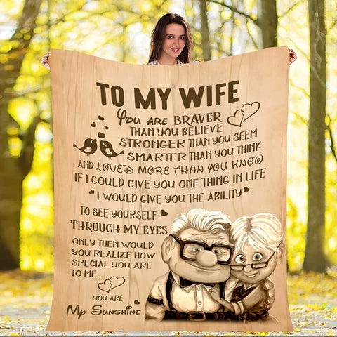 To My Wife Blanket From Husband, Customized Blanket Gift For Wife, Birthday Anniversary Valentine Christmas Gift