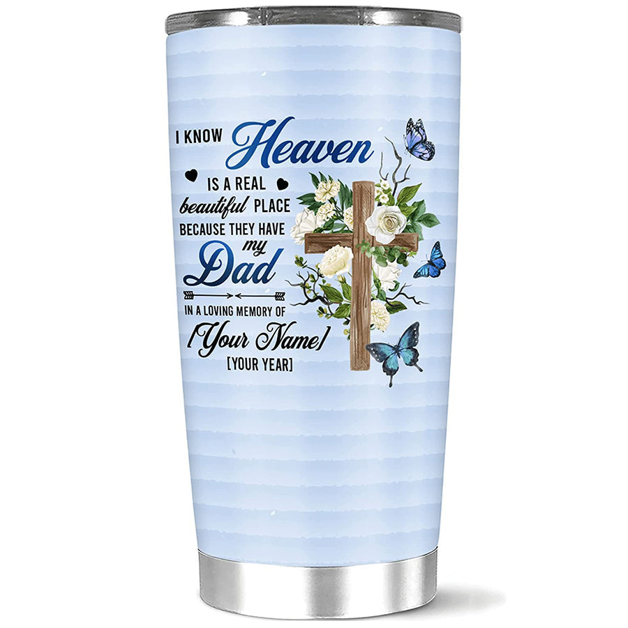 Personalized Coffee Tumblers Customized Name Design Flowers Butterfly Quote Use Home Travel Office 20 Insulated Drinking Cups Mugs Gifts For Men Dad On Fathers Day Birthday