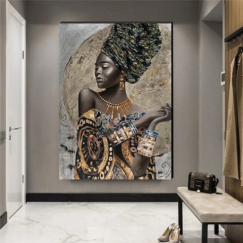 African Black Woman Graffiti Art Posters And Prints Abstract Girl Canvas Paintings On The Wall Art Pictures Wall Decor Gift for Her or Him