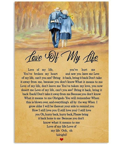 Wedding Anniversary Canvas, Love Of My Life Wedding Anniversary, Birthday, Christmas, Valentine Gift For Her Him