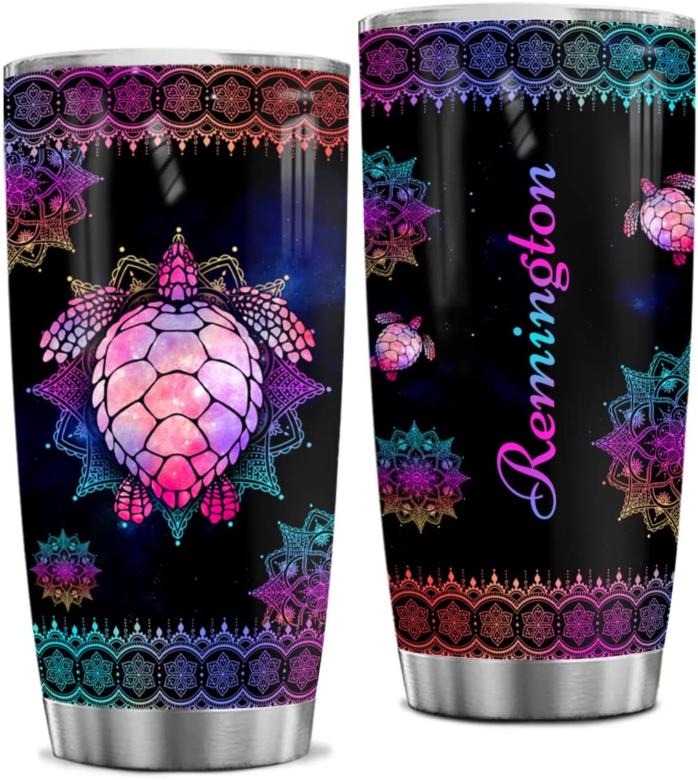 Sea Turtle Gifts For Women Turtles Tumbler Personalized Stainless Steel Tumbler Coffee Mug Decorative Cups With Lid Birthday Christmas Cup Customized Gifts For Women Home Decorations (Style 2)