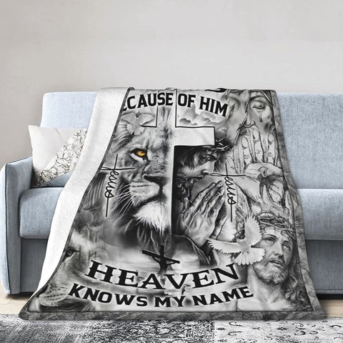 Jesus Blanket Christian Gifts for Prayers Men Women Jesus and Lion Throw Blanket for Adults Ultra Soft Cozy Fleece Blanket for Couch Sofa Bed