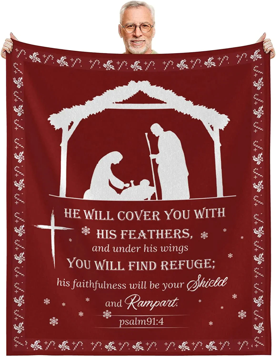 Christian Bible Blanket- Birthday Religious Prayer Blanket Gift for Christian child Women Men, Inspirational Gift Blanket for Birthday, Christmas