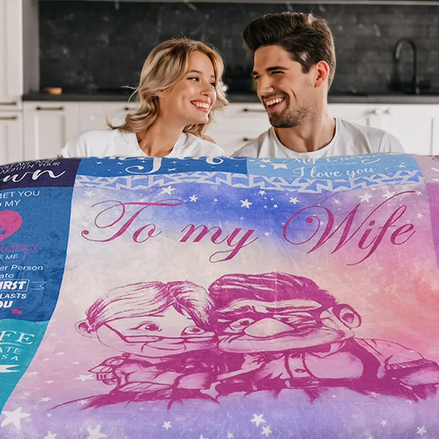 Valentine Wedding Anniversary Romantic Gifts for Wife, Valentine Anniversary Blanket for Her, to My Wife Blanket, Blanket For Sofa Badding Couch