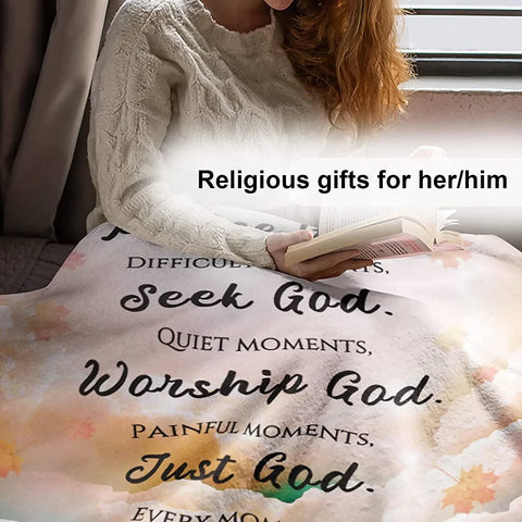 Christian Gifts for Prayer Women Blanket Inspirational Religiou Scripture Gift for Women Throw Blanket for Couch Bed Bible Verse Blanket for Godmother