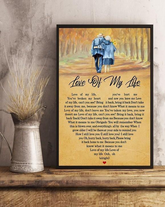 Wedding Anniversary Canvas, Love Of My Life Wedding Anniversary, Birthday, Christmas, Valentine Gift For Her Him