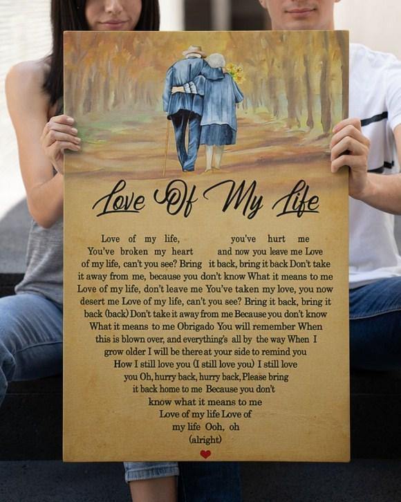 Wedding Anniversary Canvas, Love Of My Life Wedding Anniversary, Birthday, Christmas, Valentine Gift For Her Him