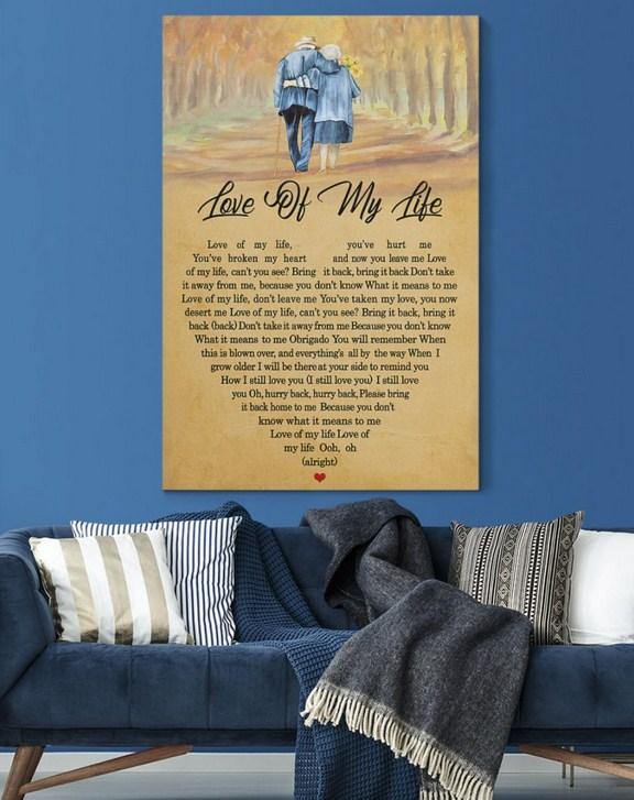 Wedding Anniversary Canvas, Love Of My Life Wedding Anniversary, Birthday, Christmas, Valentine Gift For Her Him