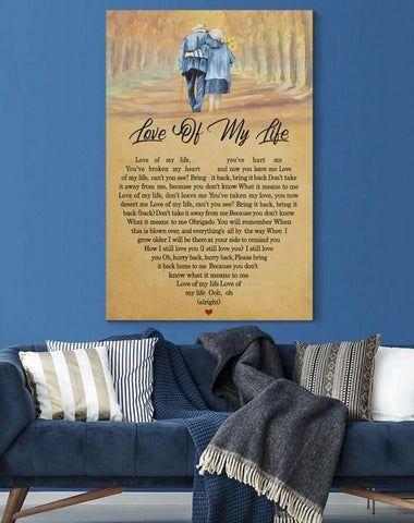 Wedding Anniversary Canvas, Love Of My Life Wedding Anniversary, Birthday, Christmas, Valentine Gift For Her Him